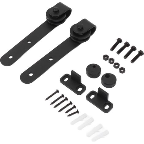 Gleitschienen-rollenset Für Schranktüren, Leichtgängiges Und Leises Rollenbeschlagset Im Scheunentor-stil