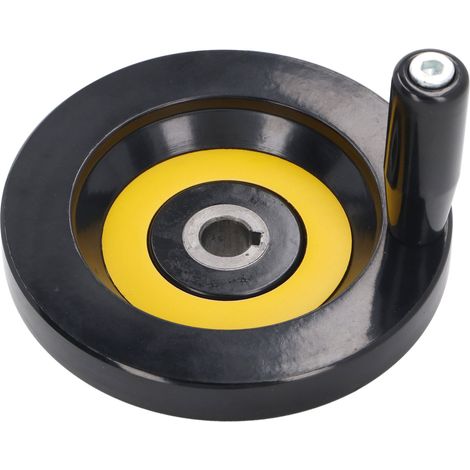 Handrad Für Tischkreissägen, 14 Mm Zentrierbohrung, 125 Mm Außendurchmesser Mit Drehbarem Griff Für Drehbank, Fräsmaschine Und Schleifmaschine.