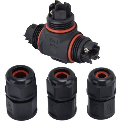 Wasserdichter 3-poliger Stecker, Elektrische Anschlussklemme, Schnellanschlussadapter, 250 V, 16 A, Tl20