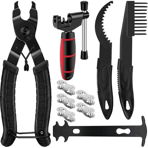 Fahrradkettenwerkzeug, Schnellspannzange Für Fahrradketten, Kettenwerkzeug Und Kettenlehre, Kettenreparaturset Für 6, 7, 8, 9, 10, 11 Und 12 Gänge