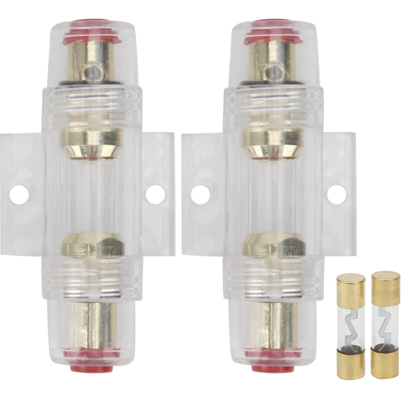 Agu Kfz-audio-sicherungshalter, 2 Stück, Mit 60-a- Und 80-a-sicherungen, Für 4-, 6- Und 8-gauge-kabel, 12–24 V
