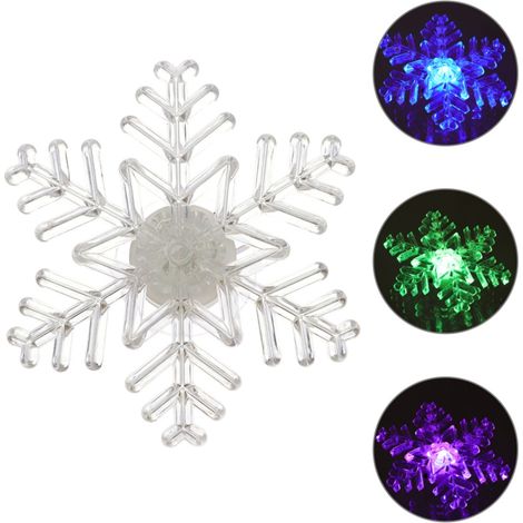 Stück Beleuchtete Schneeflocken, Schneeflocken-fensterlichter Mit Bunten Led-saugnapflichtern Für Party-fenster- Und Wanddekoration
