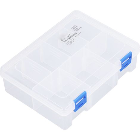 Kleinteile-organizer Mit 7 Fächern, Transparenter Aufbewahrungsbox, Pp-kunststoffbehälter Mit Herausnehmbarer Trennwand