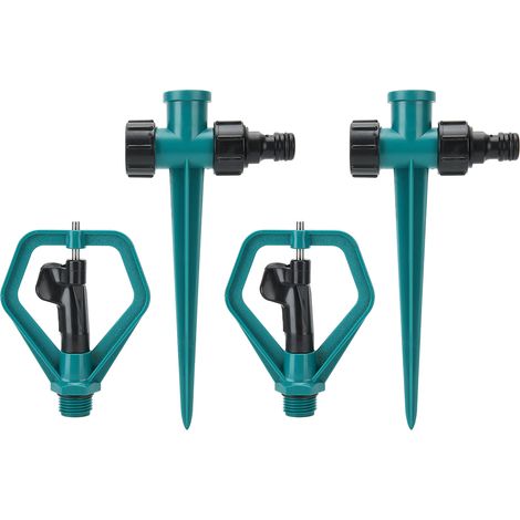 Automatischer 360°-rotations-rasensprenger, 2-teiliges Set, Gartenbewässerungszubehör