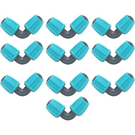 10 Stück 16-mm-bewässerungswinkeladapter Mit Widerhaken, Universeller Tropfbewässerungswinkel, 90°-schlauchwinkelverbinder