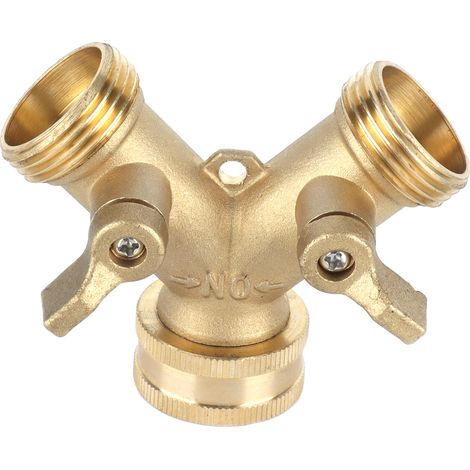 Y-förmiger 2-wege-rohrverteiler Aus Messing G3/4 Mit Kugelhahn Für Gartengewächshaus