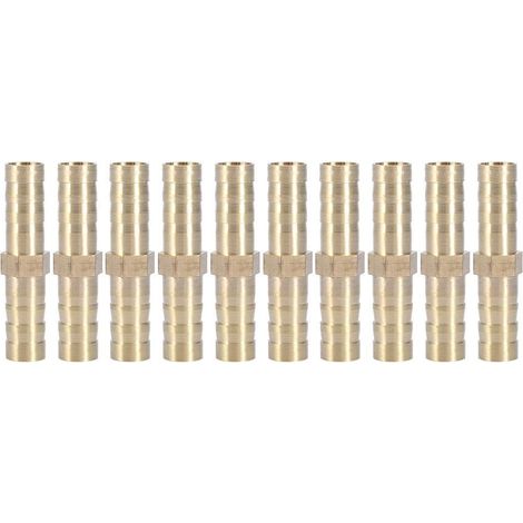 10 Stück Gerade Schlauchverbinder Mit Widerhaken, Zweiwege-rohrverbinder Aus Messing, Schlauchverschraubungen, Rohrverbindungsstücke