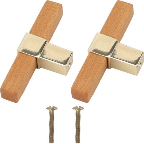 Holzgriffe Mit Einem Loch, 2 Stück, Türgriffknöpfe Für Küchenschubladen Und -schränke, Goldfarben