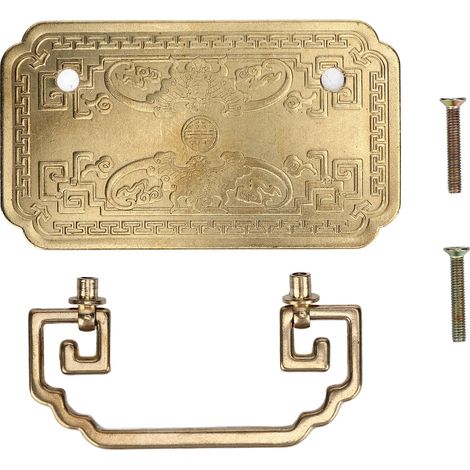 Antiker, Vierseitiger, Fledermausförmiger Schubladengriff Im Chinesischen Retro-stil, Mit 2 Schrauben Für Messingschranktüren