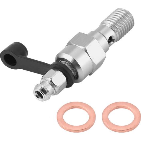 M10x1,25 Mm Motorrad-hauptbremszylinder-entlüftungsschraube, Hohlschraube, Staubkappe, Silber