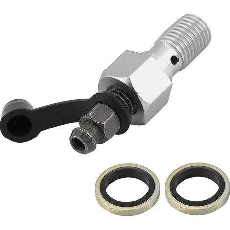 M10x1,25 Mm Motorrad-bremszylinder-entlüftungsschraube, Hohlschraube, Staubkappe, Silber