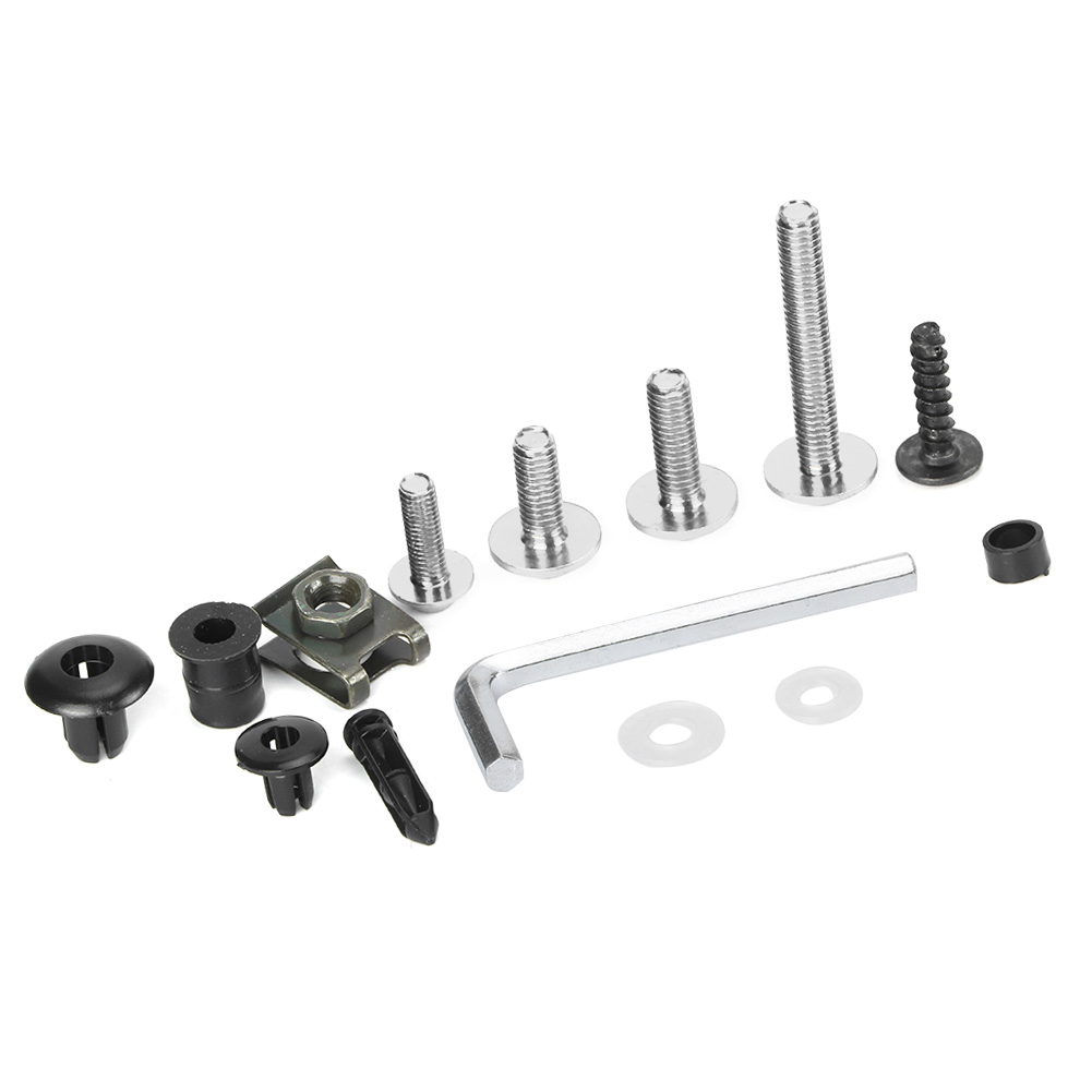 173-teiliges Motorradverkleidungs-schraubenset, Windschutzscheiben-karosserieschrauben, Muttern, Befestigungsmaterial Für Motorräder, Schwarz