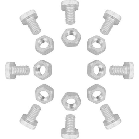 50 Aluminiummuttern + 50 Schrauben, Kopfmuttern, Zentriermuttern Und Schrauben M6 X 12 Mm, Silberfarbenes Set