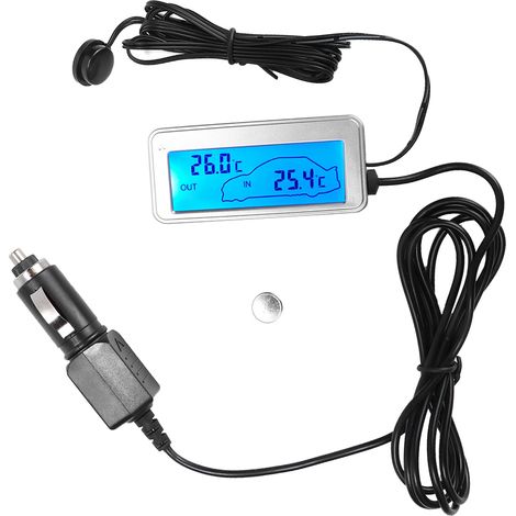 12v Digitales Kfz-lcd-display, Innen- Und Außenthermometer Mit Hoher Empfindlichkeit