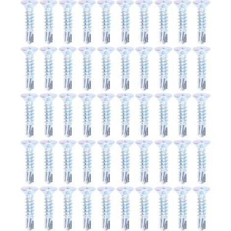 Befestigungsset Aus Kohlenstoffstahl, 4,2 X 19 Mm Selbstbohrende Kreuzschlitzschrauben, 50 Stück, Flachkopf-reparaturbefestigungsset