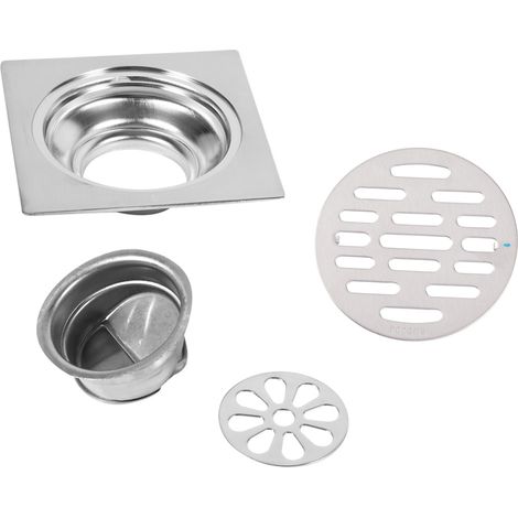 Quadratischer, Geruchshemmender Abflussdeckel Aus Dickem Edelstahl Für Badezimmer (typ 2)