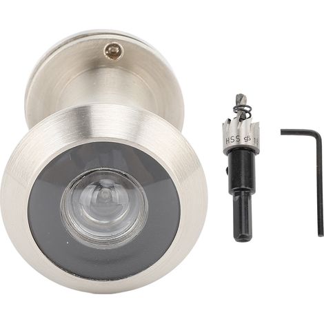 Türspion Mit Hd-linse, 200°-weitwinkel, 360°-sichtschutz, Silber