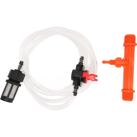 Garsent Venturi Bewässerungsdünger-injektoren, Gartenbewässerungsgeräte-set G3/4 Dünger-injektor + Schalter + Filter + Wasserschlauch.