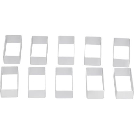 10-teiliges Mondkuchen-formenset Aus Edelstahl, Ausstechform, Diy-backformset, Großes Rechteckiges