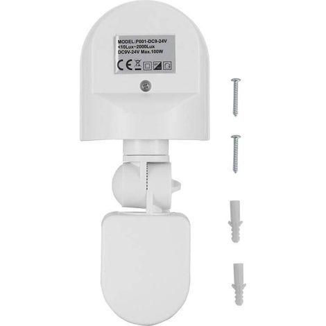 Dc9-24v Bewegungsmelderschalter, Automatischer Infrarot-pir-bewegungsmelder Mit Dämmerungssensor, 160 Grad Einstellbarer Wasserdichter Infrarot-sensorschalter