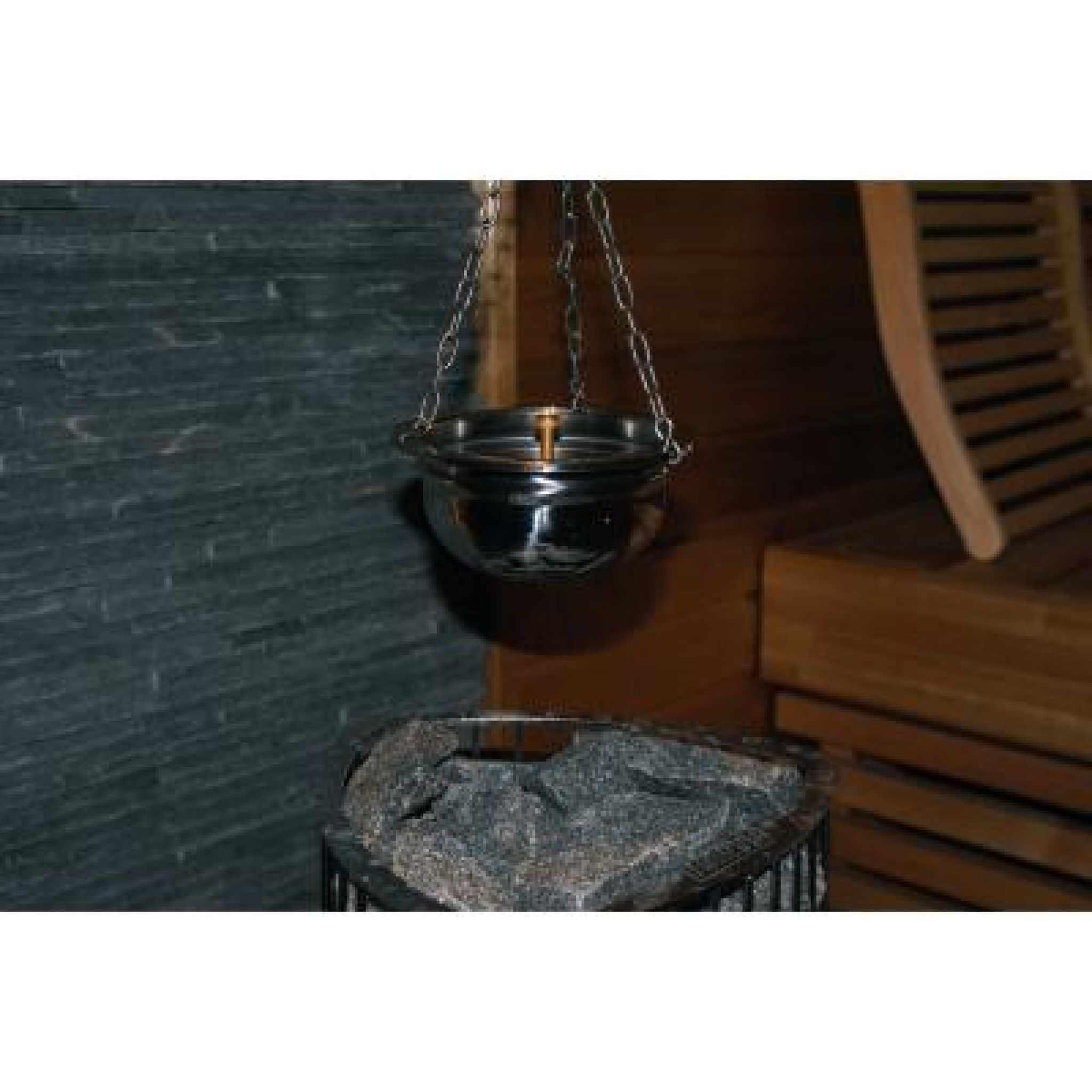 Nikkarien Sauna Aromaschale Inkl. Metallkette Aus Edelstahl 300 Ml Mit Einstellbarem Tropfventil