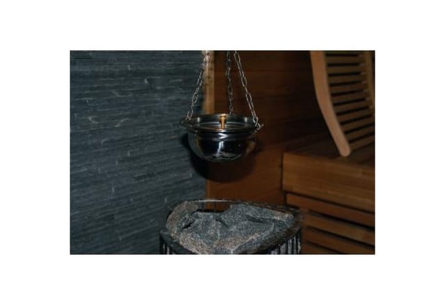 Nikkarien Sauna Aromaschale Inkl. Metallkette Aus Edelstahl 300 Ml Mit Einstellbarem Tropfventil