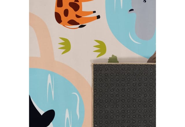 Paco Home - Teppich Kinderzimmer Kinderteppich Spielteppich Dschungel Rutschfest Creme Grün 140x200 Cm