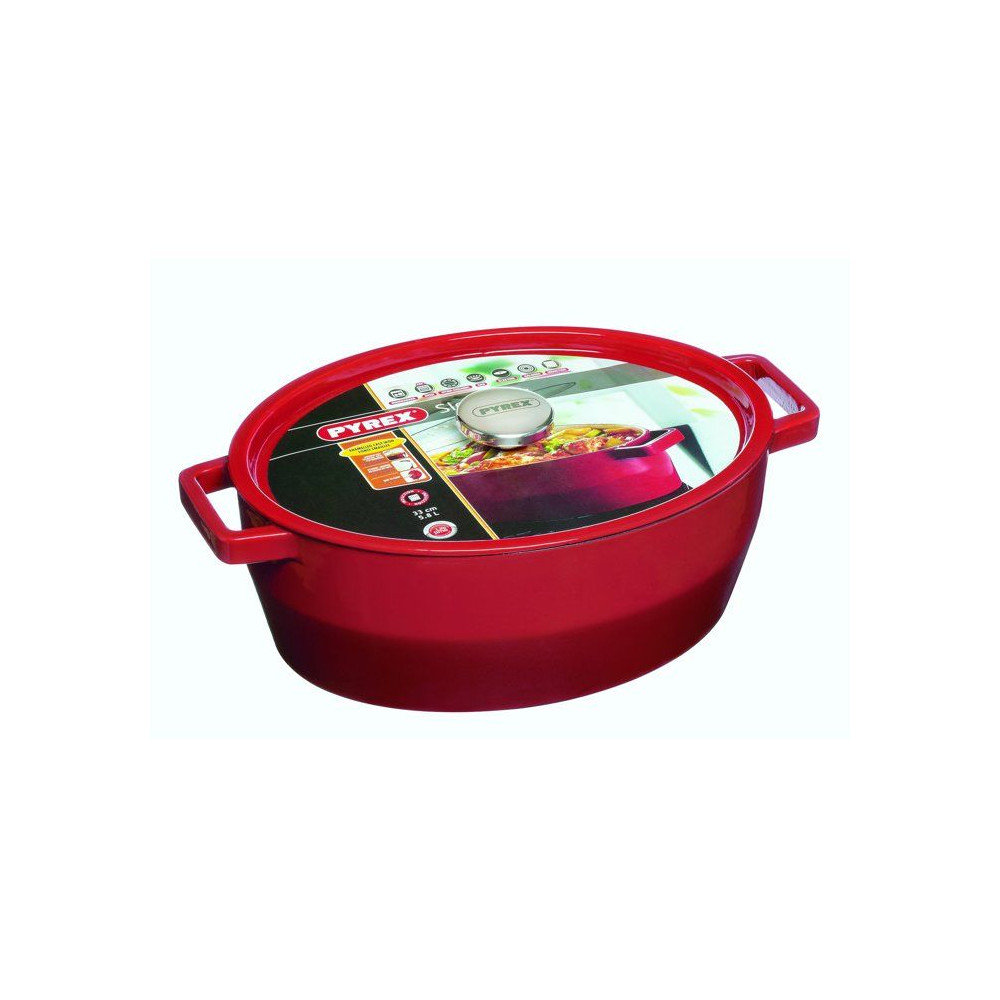 Pyrex Bräter Aus Rotem Gusseisen 5,8 Liter 33 Cm