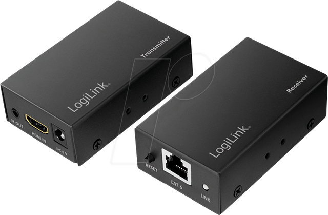 Logilink Hdmi-extender-set Über Lan, 60m, 1080p/60hz,poc,ir (hd0023)