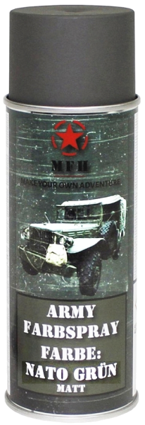 Mfh - Military & Adventure 40342 Farbspray Nato Grün Matt 400 Ml Nato-grün 1 St. (b X H) 6.5 Mm X 20