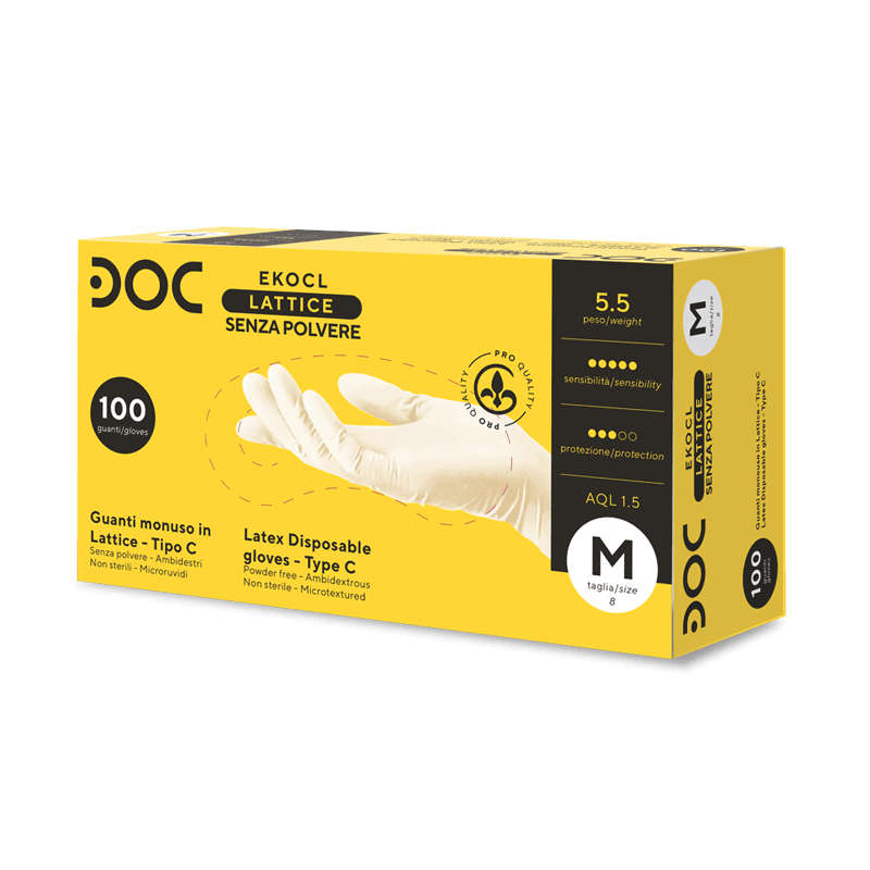 Gardening Eko Plus Lattice Powder Free Einweghandschuhe - - Bianco