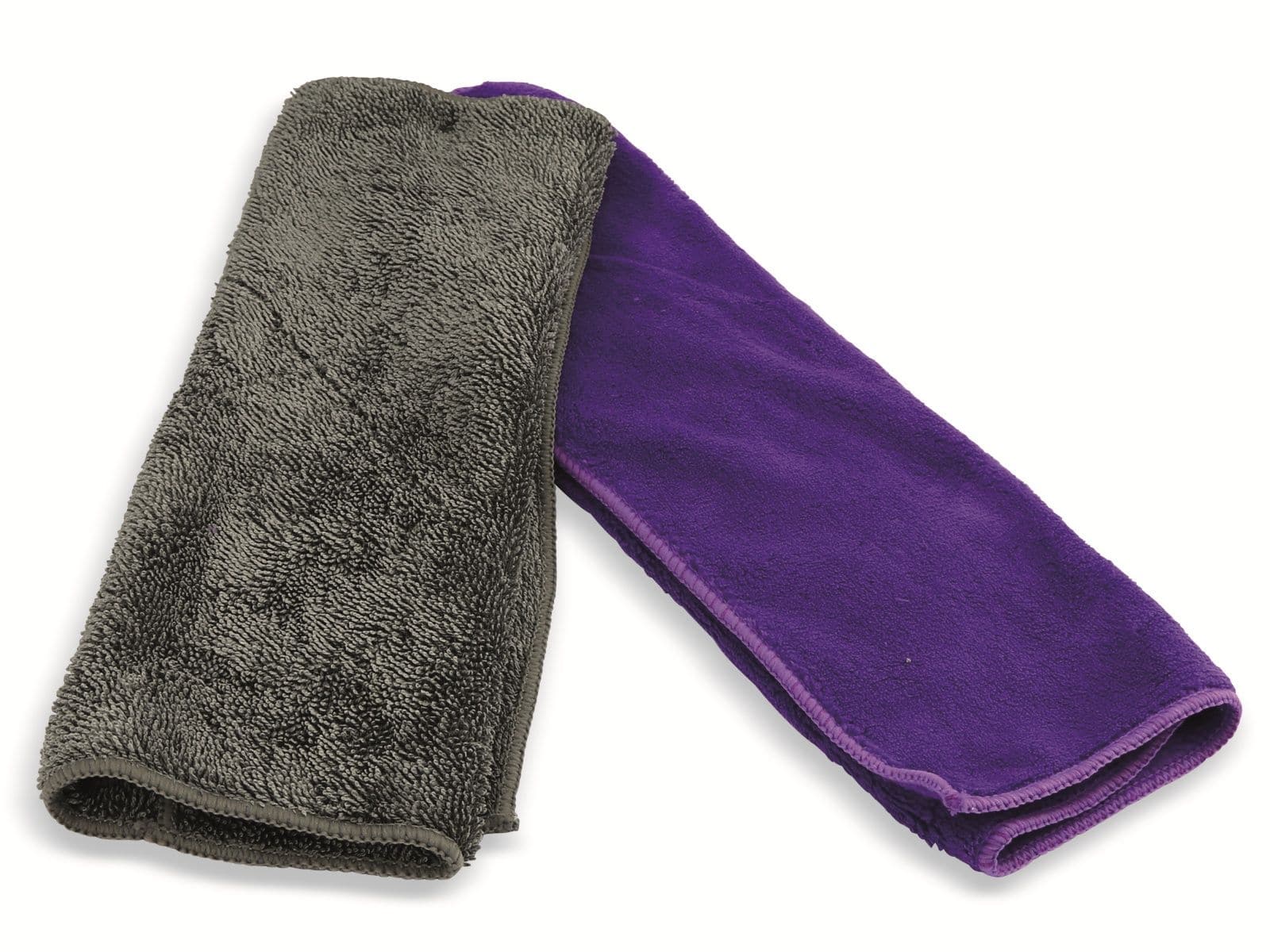 Dunlop Lot De 2 Chiffon Microfibre Xl 36x36cm, Ultra-absorbant 660gsm, Lavable & Réutilisable, Polissage, Nettoyage Sec & Humide