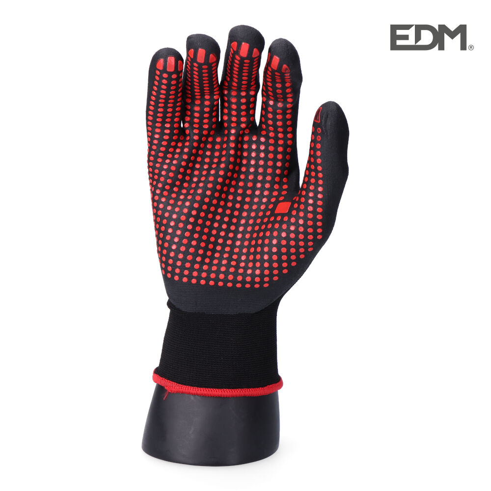 Edm - Handschuh Für Die Metallurgische Industrie, Nylon/lycra, Beschichtet Mit Nitril, Größe 7