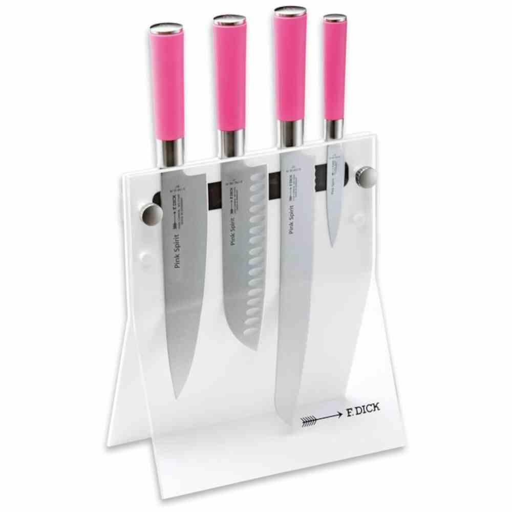 Pink Spirit Messerblock 4knives Messer-set Santoku Küchenmesser Pink - F.dick