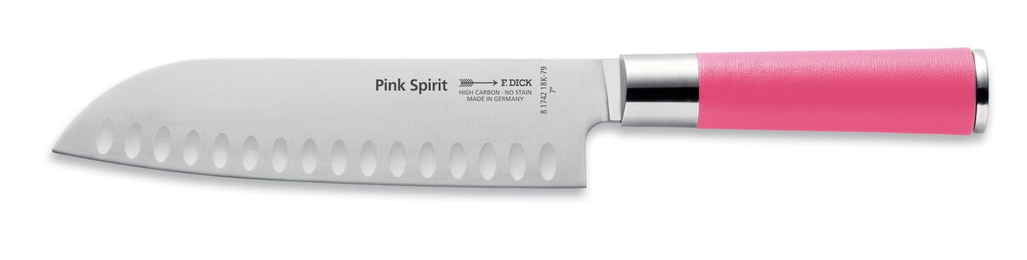 F. Dick Pink Spirit Santoku Messer 18 Cm Küchenmesser Kullenschliff Griff Pink