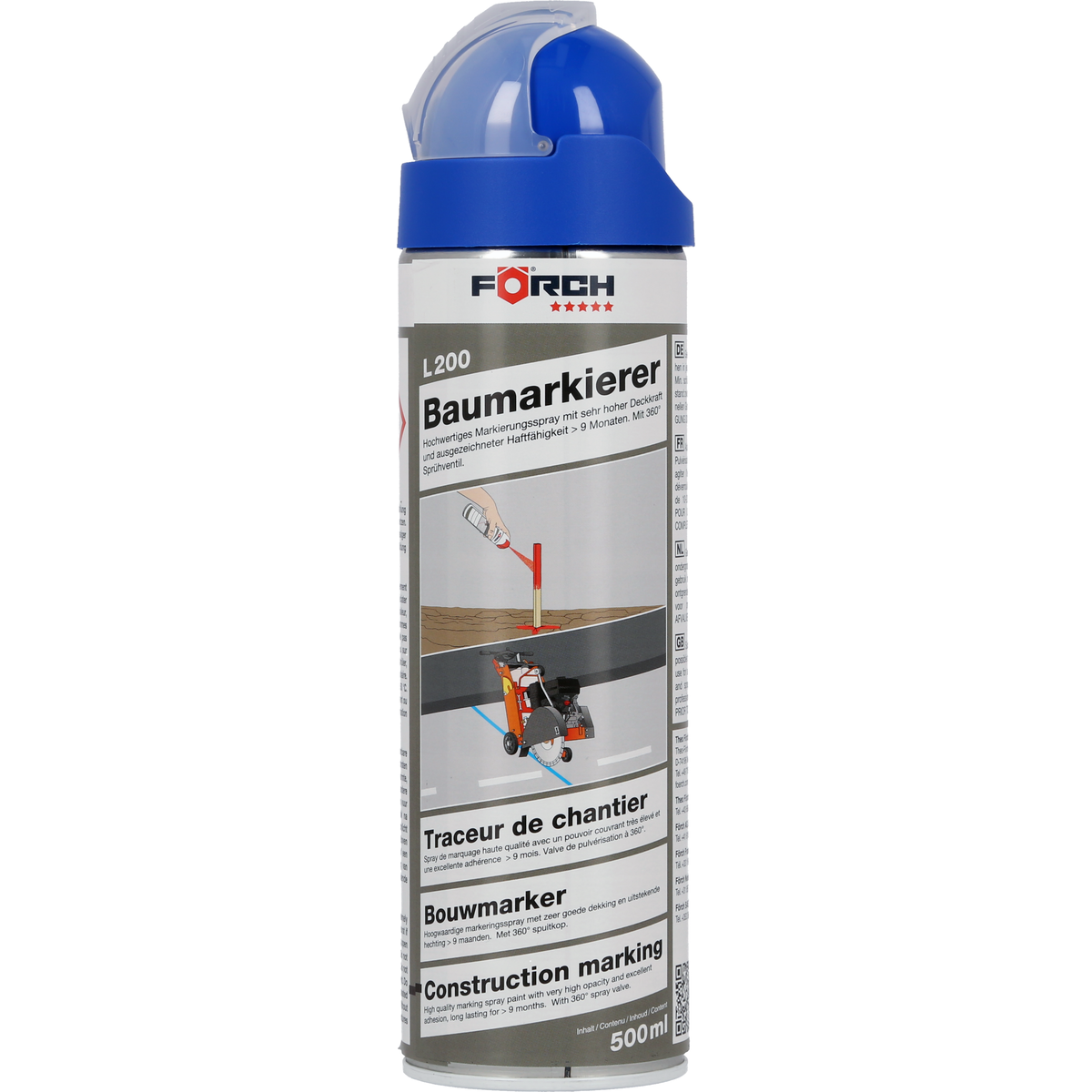 Baustellenmarkierer L200 Forch - Blau - 500ml