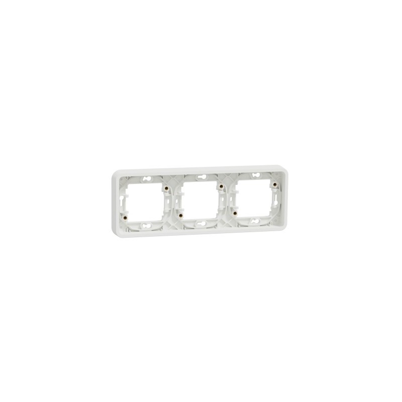 Schneider Mur39109 Mureva Styl – Einbaurahmen Für 3 Horizontale Geräte – Ip55, Weiß