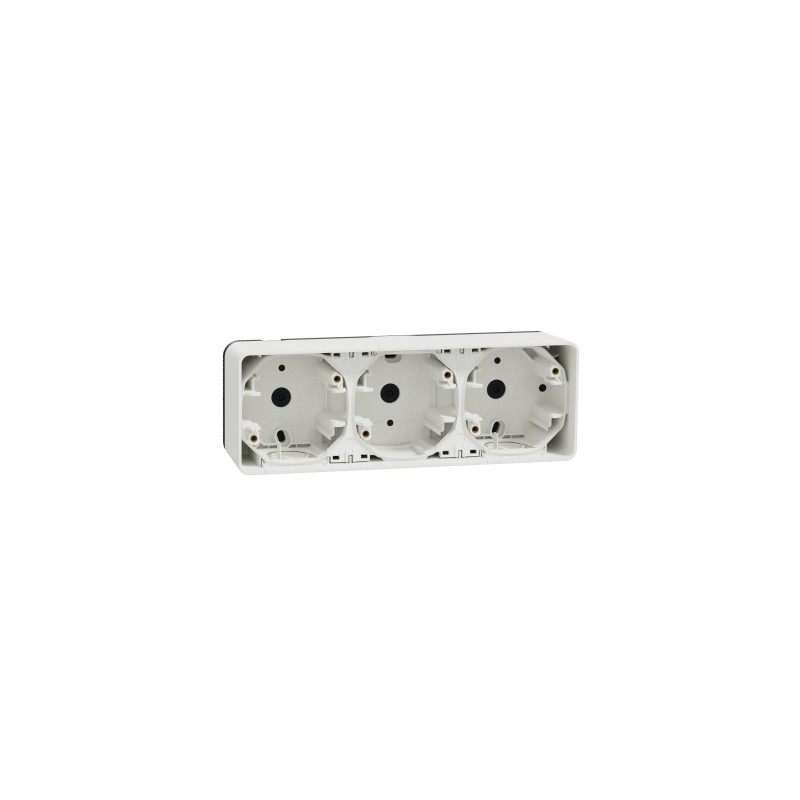 Schneider Mur39913 Mureva Styl – Horizontale 3-fach-anschlussdose – Aufputz – Ip55 – Ik08 – Weiß