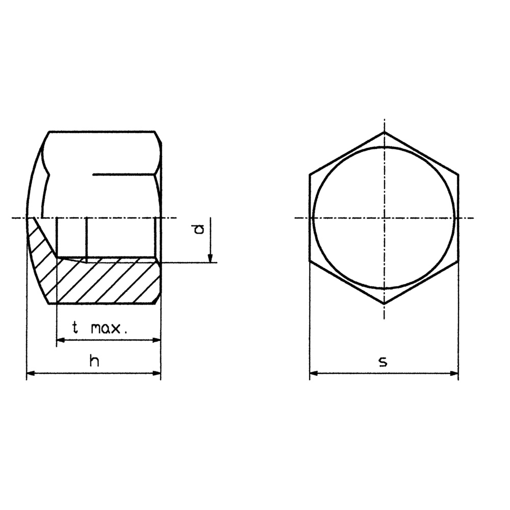 Toolcraft - M4 D917-stahl:a2k 194783 Sechskant-hutmuttern M4 Stahl Verzinkt 10 St.