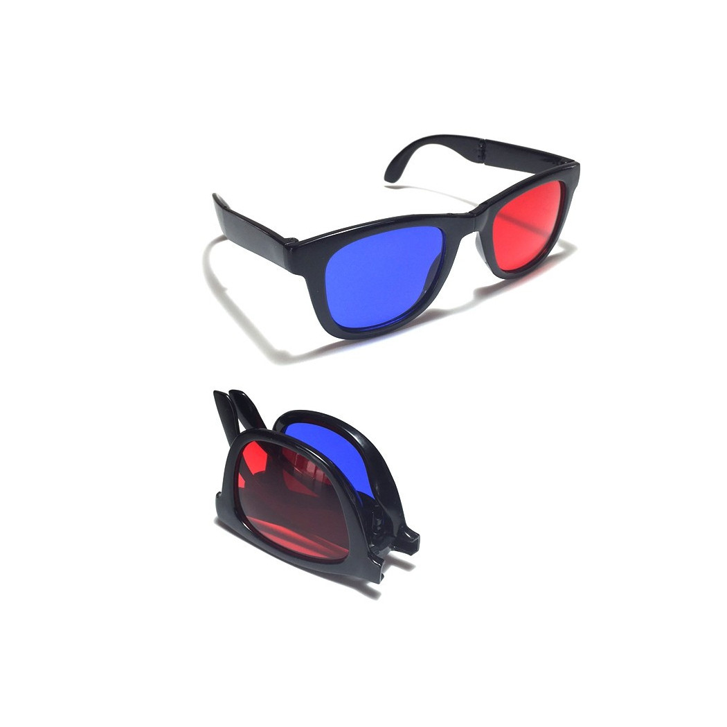 Trade Shop - Anaglyphische 3d-brille Für Fernsehen Faltbare Dreidimensionale Kunststoffbrille -