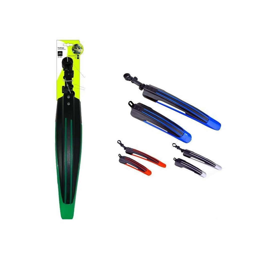 Trade Shop Traesio - Trade Shop - Set 2 Stücke Pvc Vorne Hinten Universal Kotflügel Für Fahrrad Xc1683 -