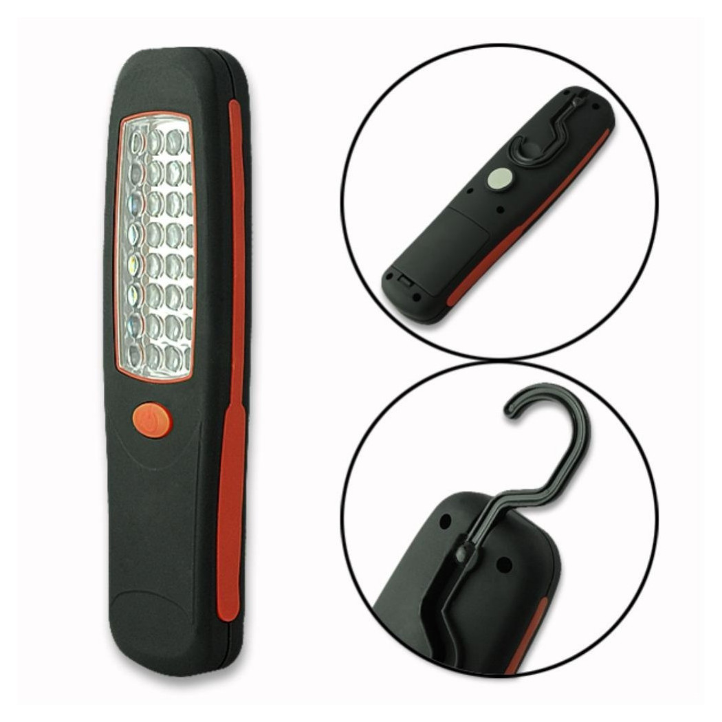 Trade Shop Traesio - Trade Shop - Taschenlampe Magnet Haken 30 Led + 7 Led Für Zuhause Auto Büro Notfall -