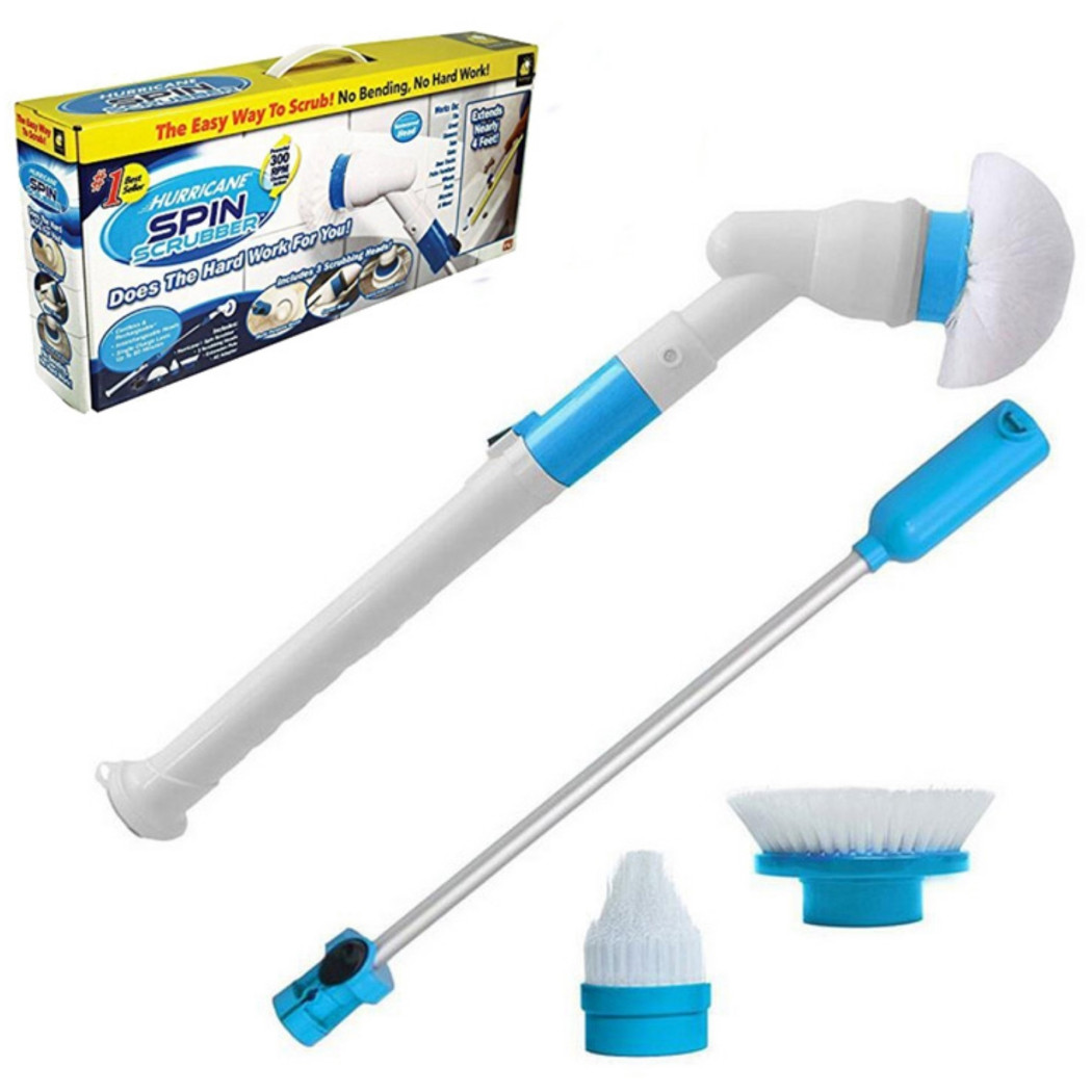 Trade Shop - Spazolone Rotante Cordless Recaricabi Für Pulizia Piastrelle Bagno -