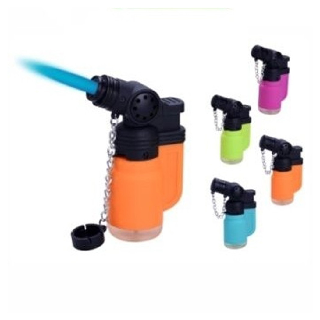 Trade Shop - Winddichte Taschenlampe Taschenlampe Wiederaufladbares Gasfeuerzeug 1jet -