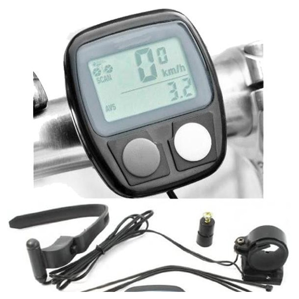 Trade Shop - Mini Computer Für Bicicicicicct Tachimetro Contachilometri 14 In 1 Time Sport -