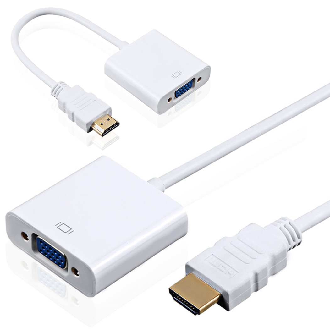 Trade Shop Traesio - Trade Shop - Hdmi-stecker Auf Vga-buchse, Hdtv-signal-adapter-konverterkabel -