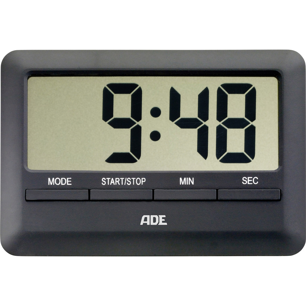 Elektronischer Timer Von Ade, Bis Zu 99 Minuten 59 Sekunden, 10 X 7 X 1 Cm, Schwarz