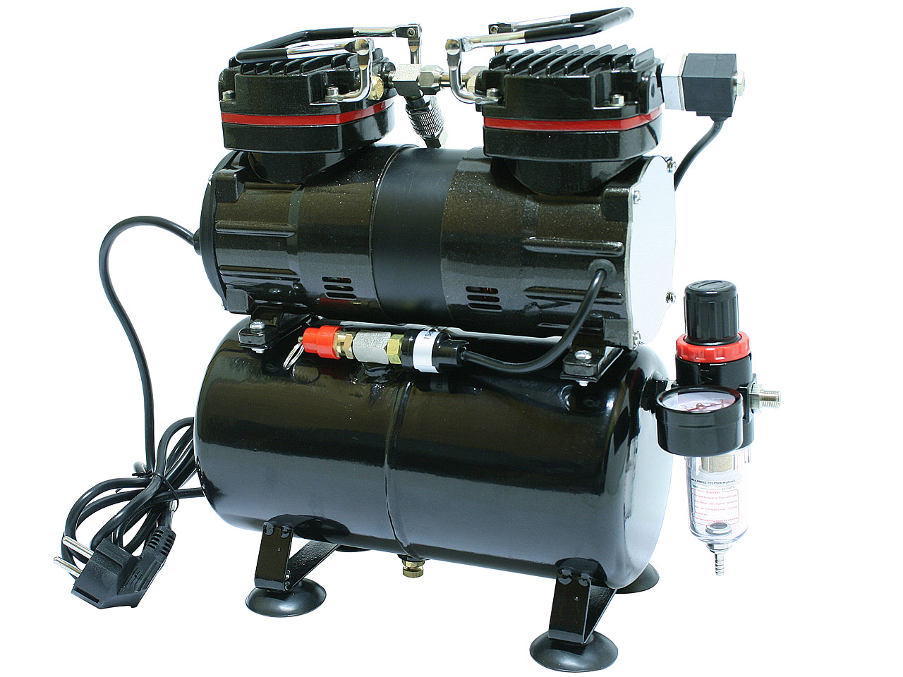 Bc-elec - Tc-90t Kompressor Airbrush Doppelzylinder 190w 0-4bar Modell As196 Mit Lufttank