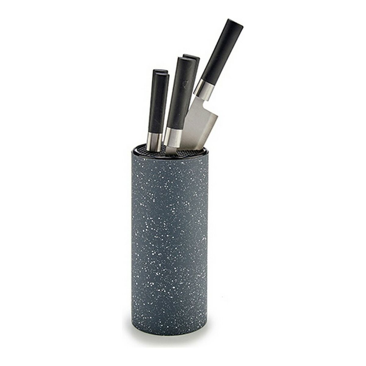 5-teiliges Messerset Im Block, Grau
