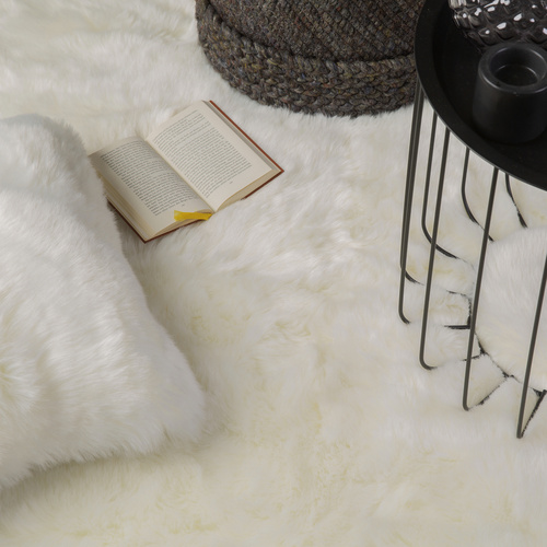 Hochflor-Teppich »My Samba«, BxL: 80 x 80 cm, ivory - weiss
